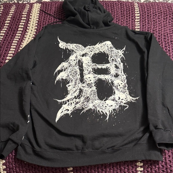 The Black Dahlia Murder - Black Graphic Hoodie with White Print - Picture 6 of 7